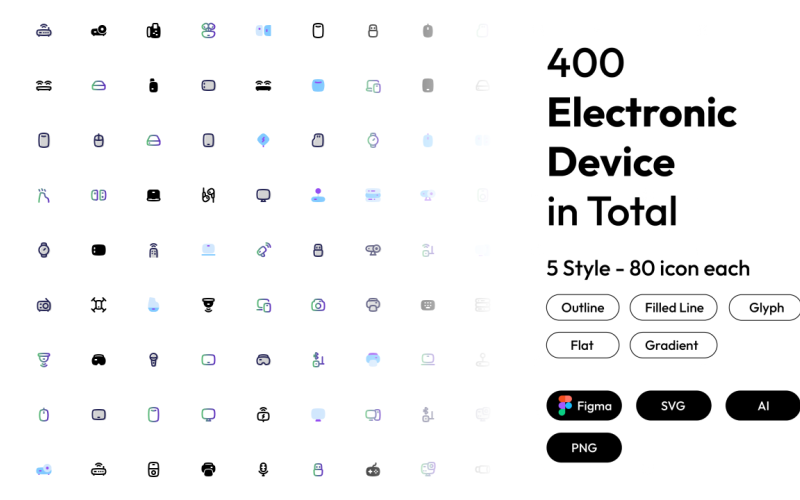 Electronic Device Icon Set