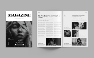 Fashion Magazine Design Layout Template