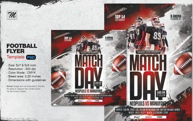 Match Day Football Flyer Template Corporate Identity