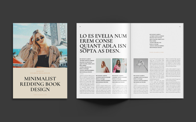 Minimal Book Layout Template Magazine Template