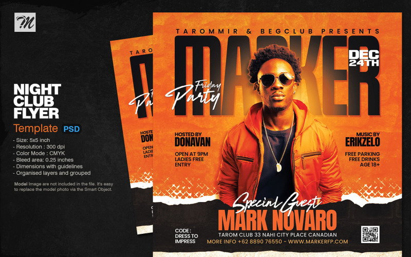 Night Club Flyer Template PSD Corporate Identity
