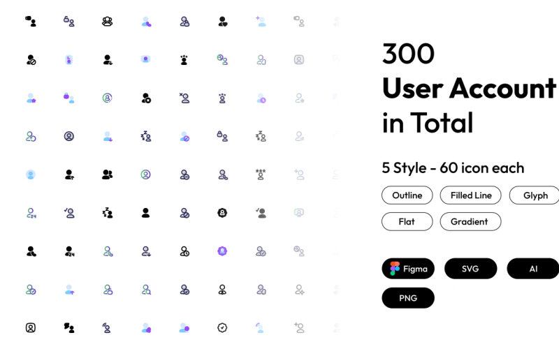 User and Account icon set Icon Set