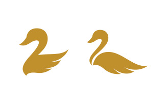 Beauty Swan icon Template Logo illustration design v.22