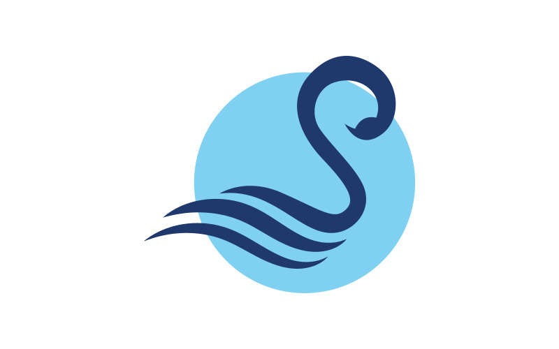 Beauty Swan icon Template Logo illustration design v.5 Logo Template