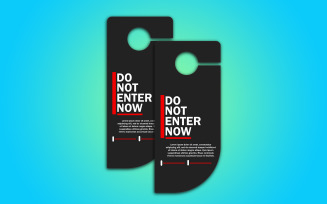Realistic Door Hanger Mockup Design PSD Template