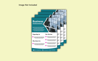 Realistic Flyer Design For PSD Mockup Template