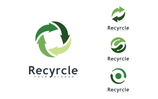 Recycle logo icon vector. recycling illustration symbol, rotation arrow icon design 13