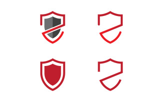 Shield security Logo vector illustration design template v.4
