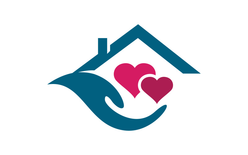 Community and adoption care illustration logo design v.12 Logo Template