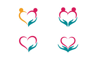 Community and adoption care illustration logo design v.13