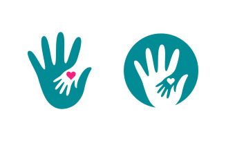 Community and adoption care illustration logo design v.14