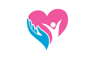 Community and adoption care illustration logo design v.17