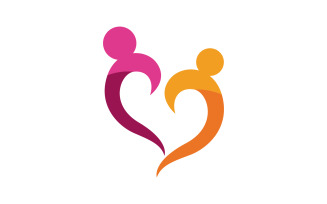 Community and adoption care illustration logo design v.1