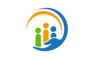 Community and adoption care illustration logo design v.21