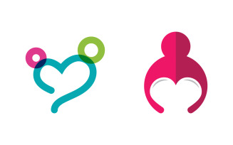 Community and adoption care illustration logo design v.3