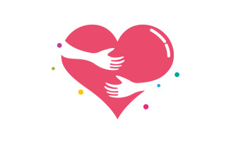 Community and adoption care illustration logo design v.5