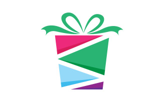 Gift Box shop Icon logo Vector Illustration design v.11