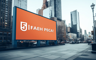 Outdoor billboard logo mockup