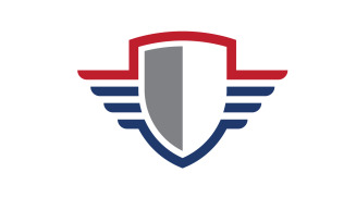 Shield security Logo vector illustration design template v.9