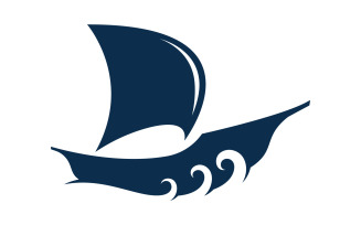 Cruise ship Ocean Logo Template illustration design v.2