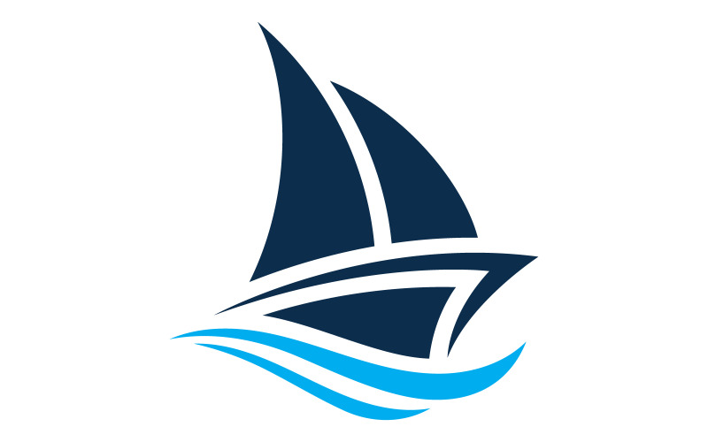 Cruise ship Ocean Logo Template illustration design v.4