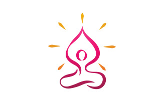 Yoga Logo icon design illustration Template v.12