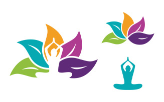 Yoga Logo icon design illustration Template v.16