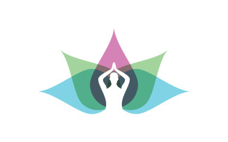 Yoga Logo icon design illustration Template v.18
