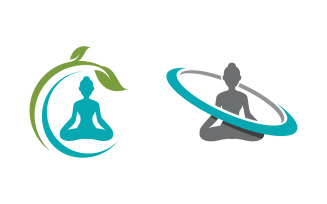 Yoga Logo icon design illustration Template v.3