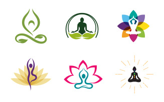 Yoga Logo icon design illustration Template v.5