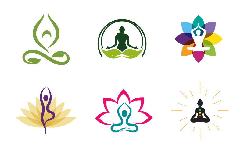 Yoga Logo icon design illustration Template v.5 Logo Template