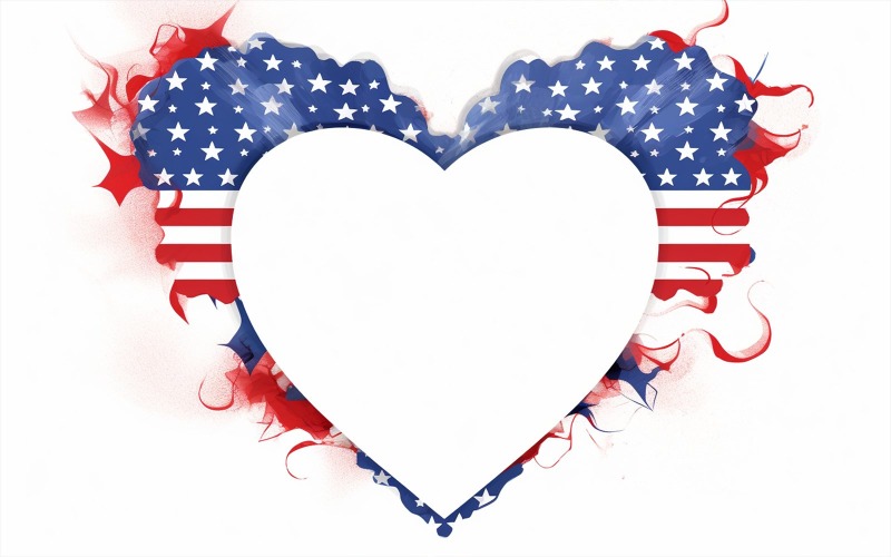 American flag heart, usa flag white love Background