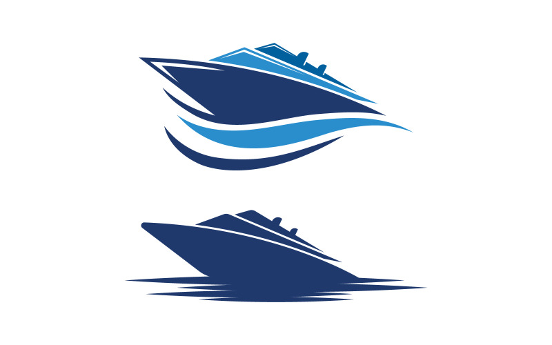 Cruise ship Ocean Logo Template illustration design v.14