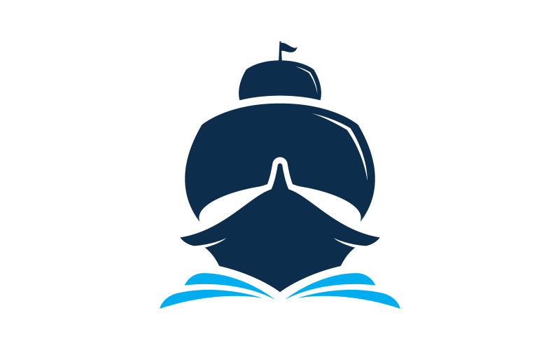 Cruise ship Ocean Logo Template illustration design v.1