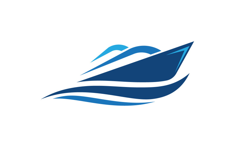 Cruise ship Ocean Logo Template illustration design v.9