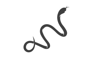 snake viper silhouette. Logo illustration of snake viper v.4