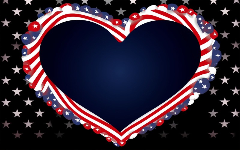 Usa flag love, american flag love Background