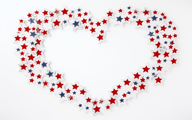 Usa flag love, papercut usa flag Background