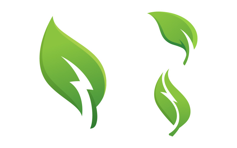 Eco green energy power Vector icon design illustration Template v.14 Logo Template