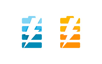 Eco green energy power Vector icon design illustration Template v.3
