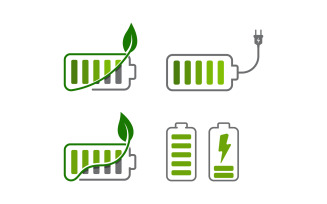 Eco green energy power Vector icon design illustration Template v.4