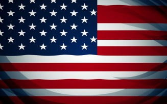 Flat american flag, usa flag, United States of America flag