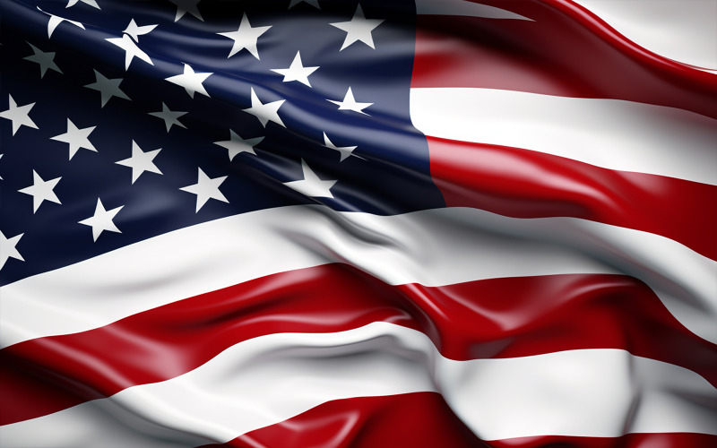 Flying usa flag, America flag Background