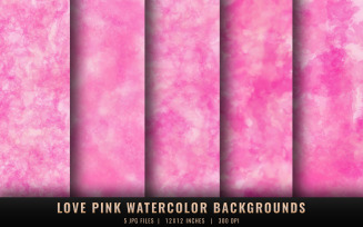 Love Pink Watercolor Backgrounds