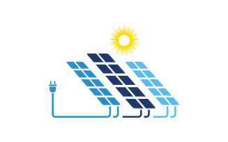 Sun Solar Energy logo icon illustration template v.6