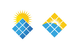 Sun Solar Energy logo icon illustration template v.9