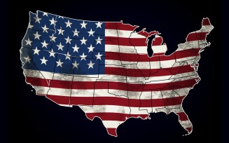 Usa flag map design background