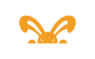 Cute Rabbit template Logo icon illustration design v.10