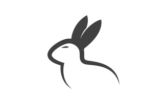 Cute Rabbit template Logo icon illustration design v.11