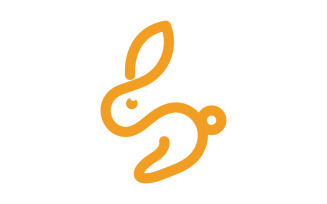 Cute Rabbit template Logo icon illustration design v.14